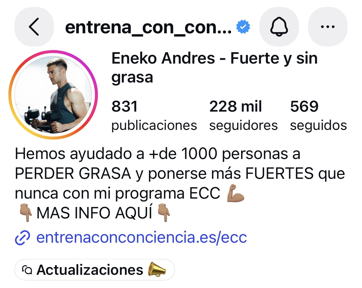 Perfil de Instagram de Eneko Andrés